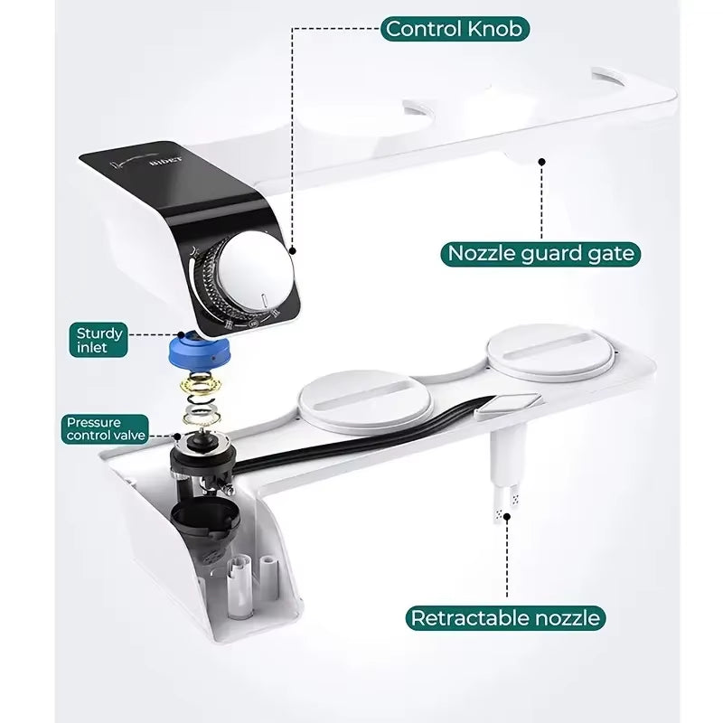 1 Set Portable Bidet for Women Self-Cleaning Toilet Attachment with Non-Electric Spray Washer Hygienic Bathroom Accessories