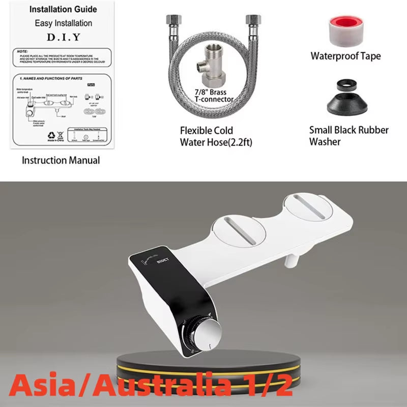 1 Set Portable Bidet for Women Self-Cleaning Toilet Attachment with Non-Electric Spray Washer Hygienic Bathroom Accessories