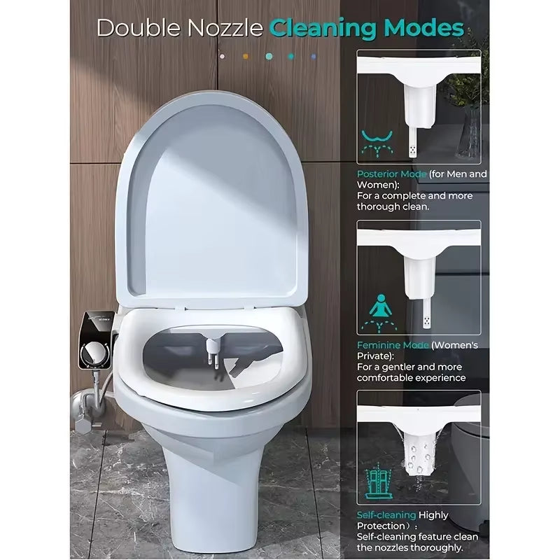 1 Set Portable Bidet for Women Self-Cleaning Toilet Attachment with Non-Electric Spray Washer Hygienic Bathroom Accessories
