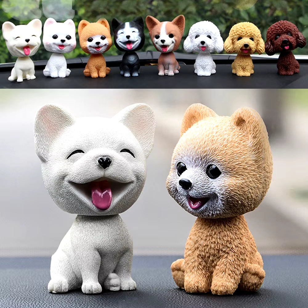 Car Ornament Car Decoration Cute Cartoon Dogs Action Figure Figurines for Girls Gifts Auto Interior Dashboard Accessories