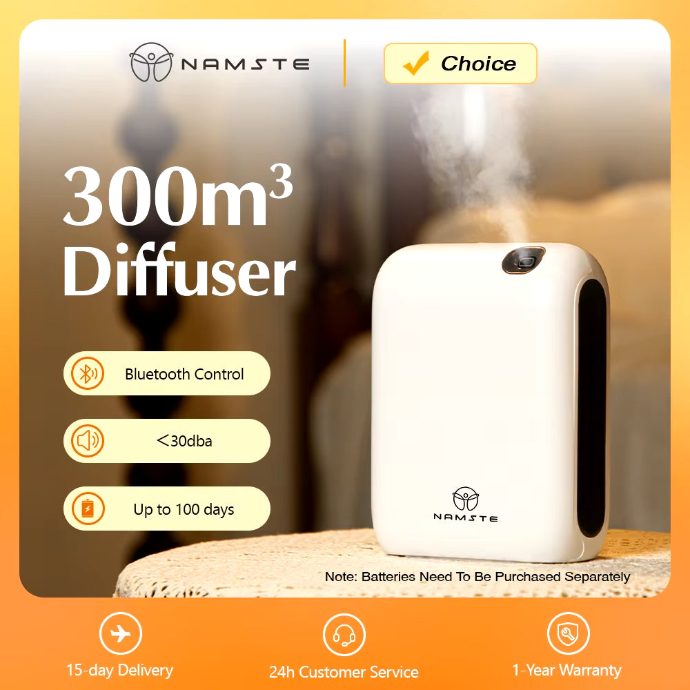 300M³ Room Battery Aromatic Oil Diffuser Perfume Electric Aromatic Oasis Electric Smell Home Fragrance Diffuser 200ML