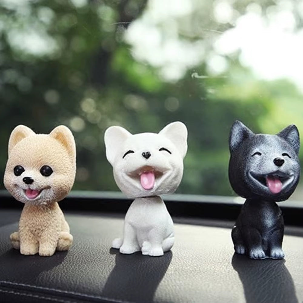 Car Ornament Car Decoration Cute Cartoon Dogs Action Figure Figurines for Girls Gifts Auto Interior Dashboard Accessories